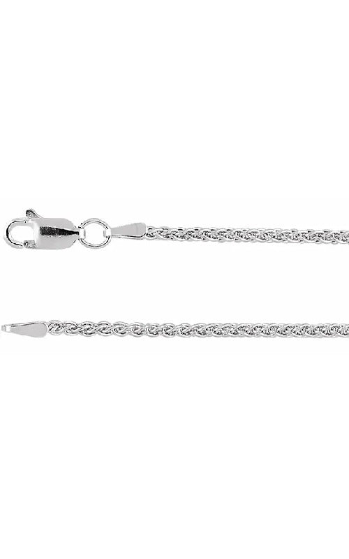 14k White Gold Wheat Chain G12426